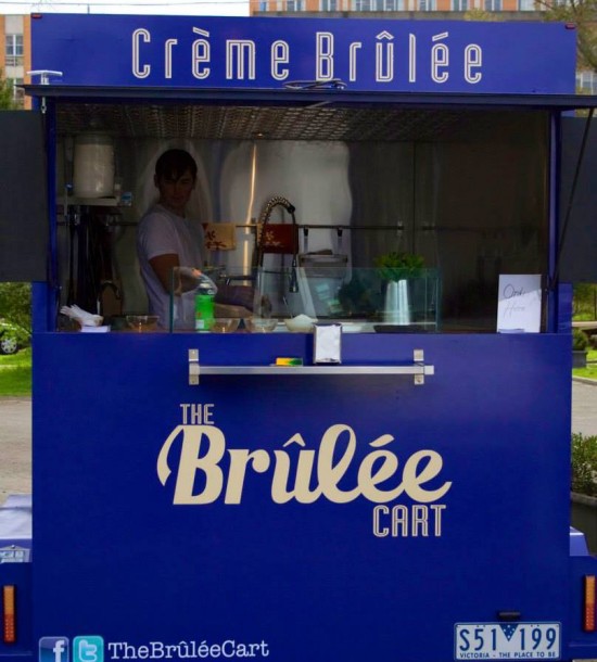 the brulee cart 550x610 Wedding Food Trucks & Carts In Victoria